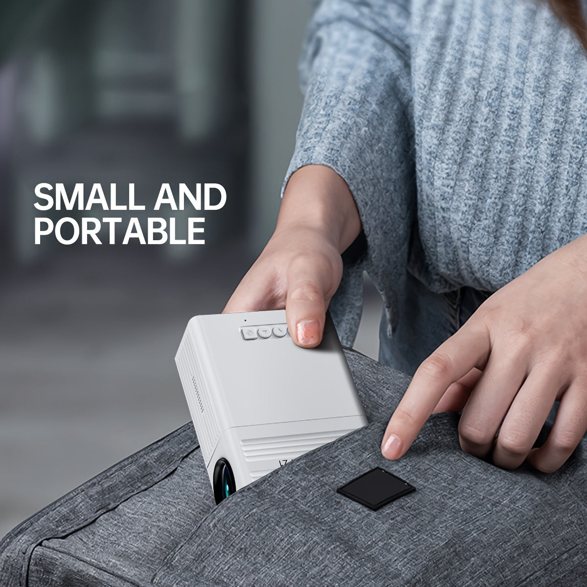 Taschio | Mini proyector con conexión para el móvil, ideal para cine en casa y noches de películas