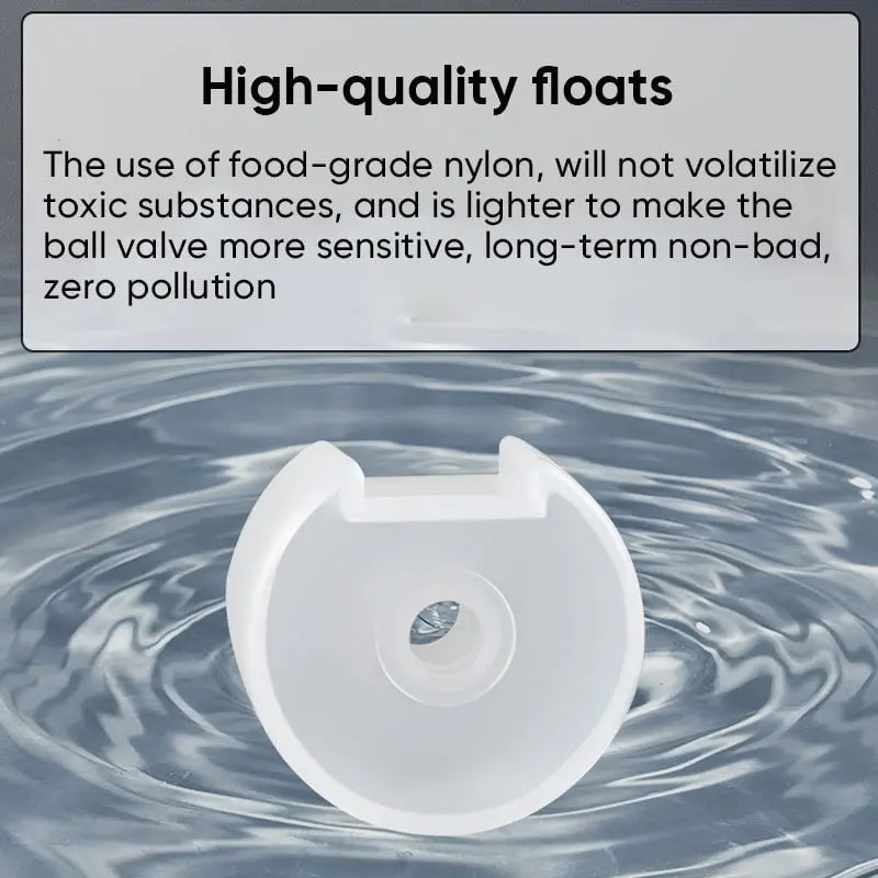 Flotira | Mini Schwimmerventil aus Edelstahl für Wassertank und Regentonne