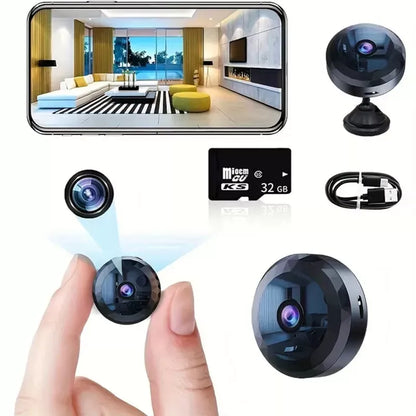 Kamvilo | Mini telecamera di sorveglianza Wi-Fi con 1080P, visione notturna e supporto magnetico