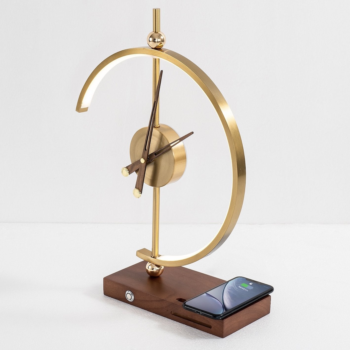 Nagoya Chrono | Lampada da tavolo lussuosa con orologio integrato e funzione di ricarica