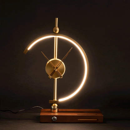 Nagoya Chrono | Lampada da tavolo lussuosa con orologio integrato e funzione di ricarica