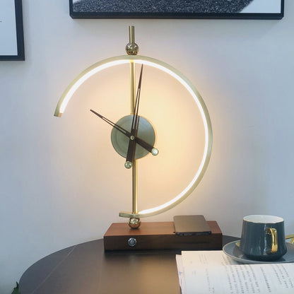 Nagoya Chrono | Lampada da tavolo lussuosa con orologio integrato e funzione di ricarica