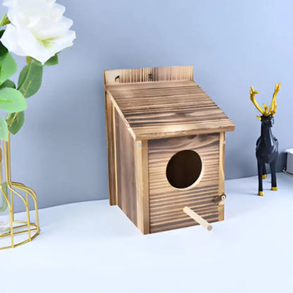 Natura | Elegantes Holz-Vogelhaus für Nistplätze und Dekoration 2