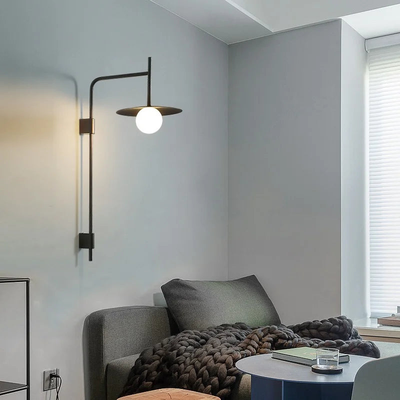Moderna lampada da parete LED girevole Aralyn – Design minimalista in nero
