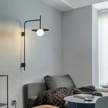 Moderna lampada da parete LED girevole Aralyn – Design minimalista in nero