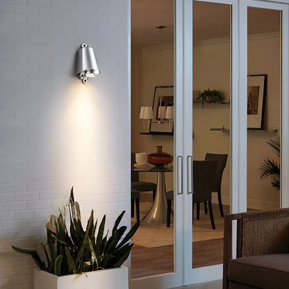Minimalist LED outdoor wall lamp made of aluminum – weatherproof
