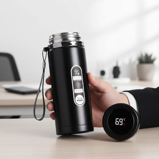 Calidro | Thermosflasche mit LED-Temperaturanzeige aus Edelstahl, 0,8 oder 1 L