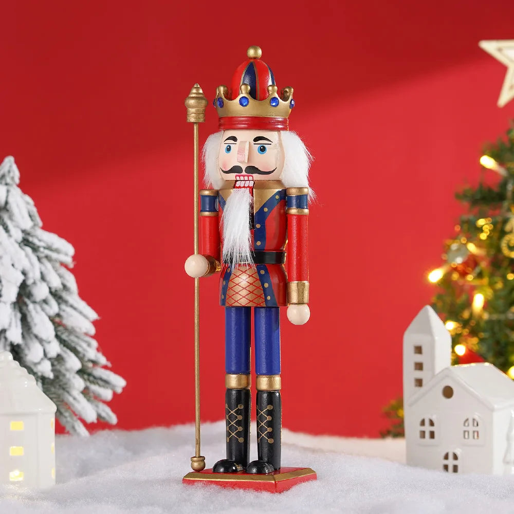 Nussknacker Soldat | Handgefertigte Holzfigur 30 cm | Vintage Weihnachtsdekoration aus dem Erzgebirge