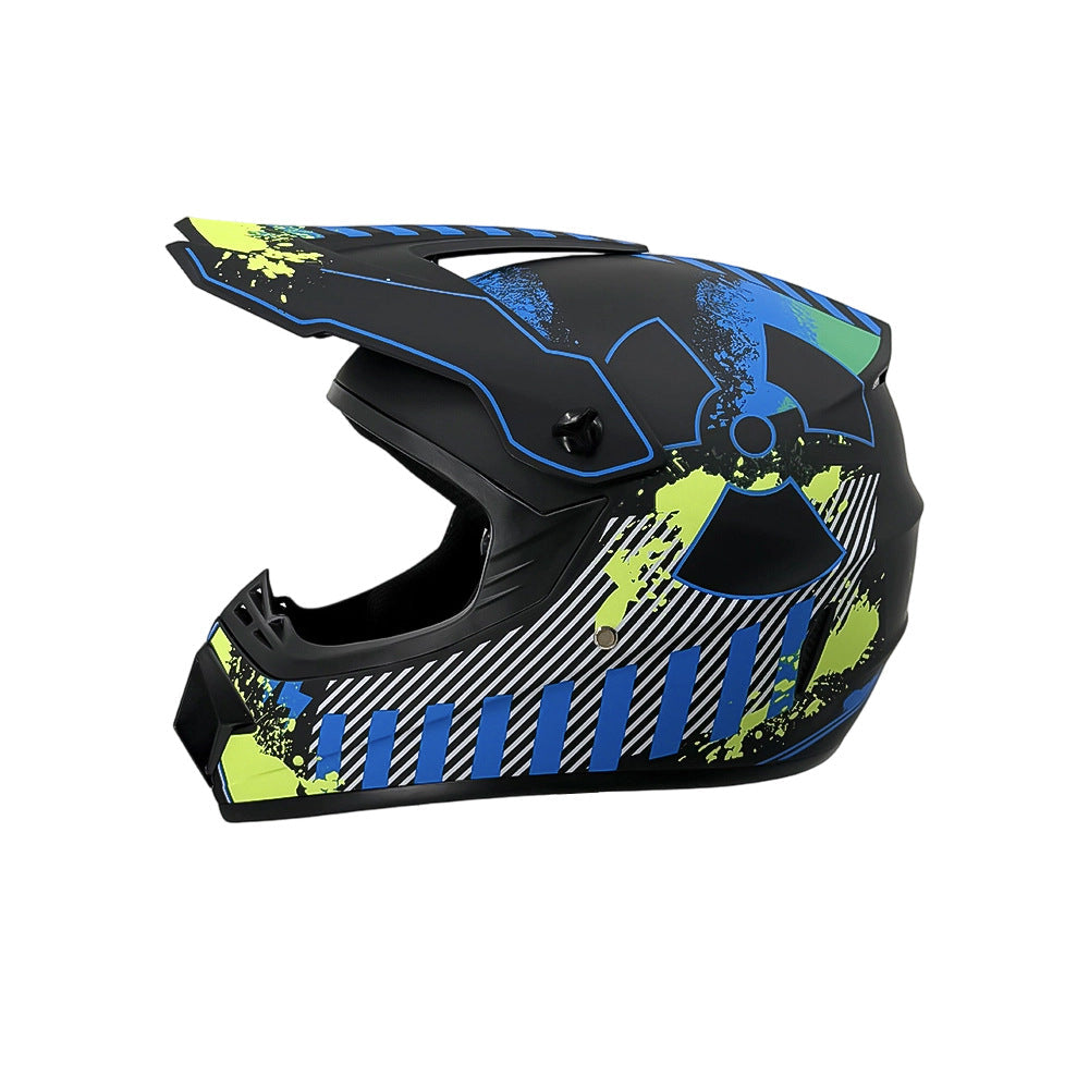 Trakvo | Full-Face Motocross Helmet with Peak and Reinforced Chin Guard