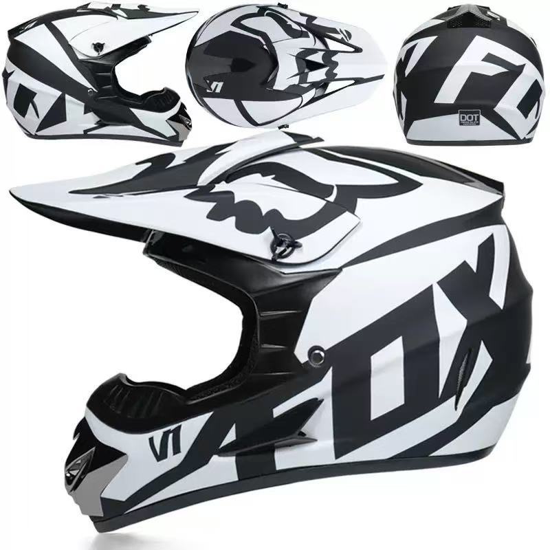 Trakvo | Full-Face Motocross Helmet with Peak and Reinforced Chin Guard