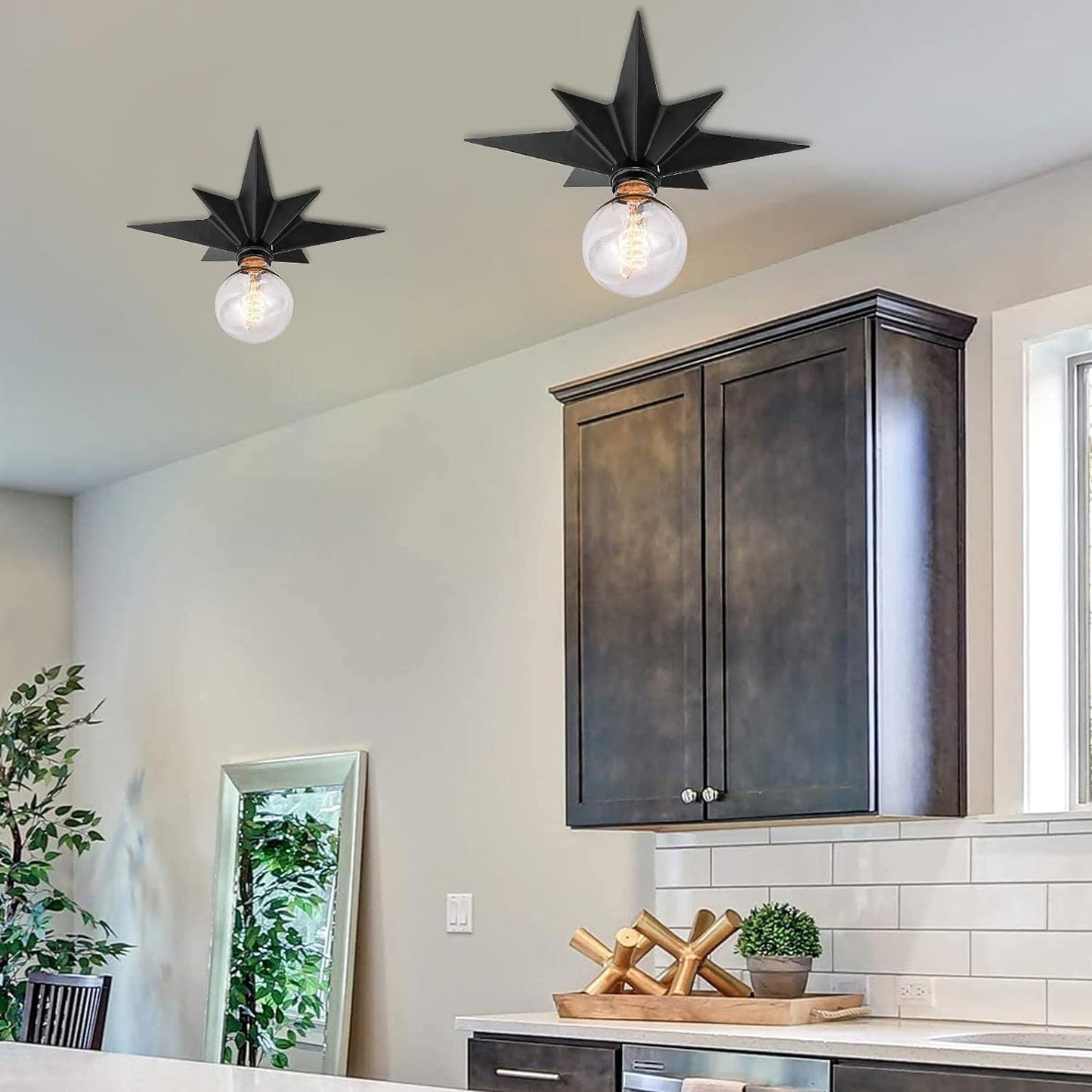 Alurea – Lampada da soffitto LED moderna a forma di stella per cameretta & area giochi
