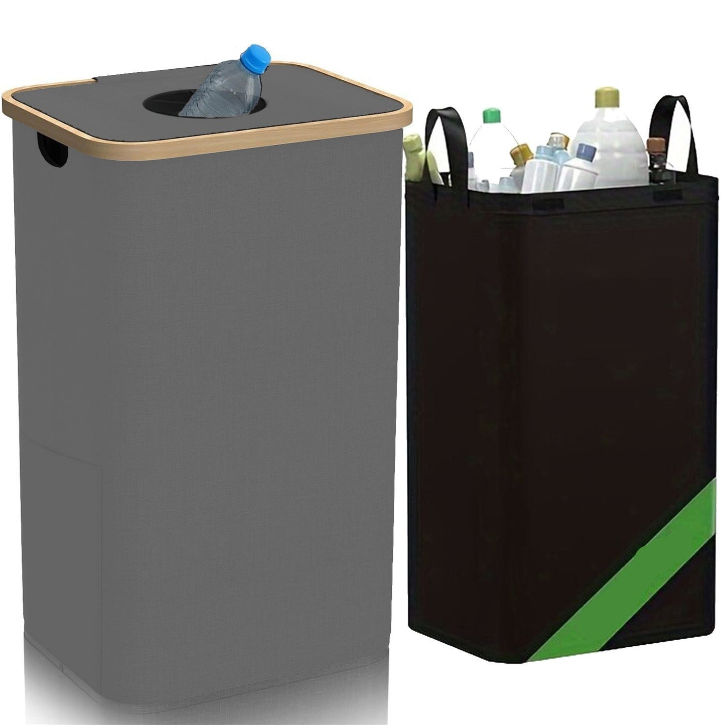 FoldaBag | Foldable 2-in-1 bag for storing plastic and deposit bottles