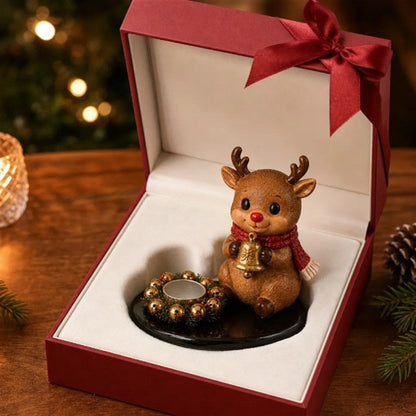 Klausino | Figura de Papá Noel decorativa y portavelas para la repisa de la chimenea