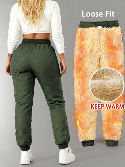 Fleevra | Pantaloni termici con fodera in pile, idrorepellenti, 2 tasche con cerniera