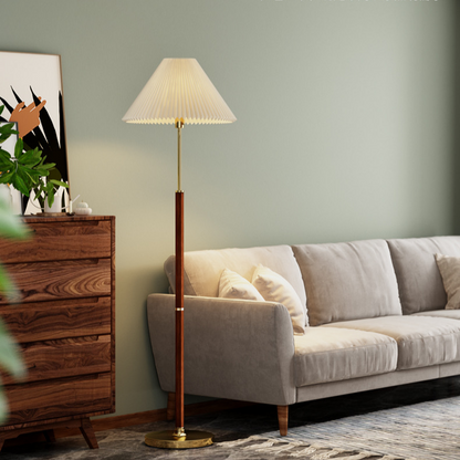 Lunara Shade | Lampada da terra senza tempo in carta di riso stile Japandi