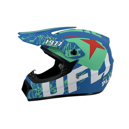 Trakvo | Full-Face Motocross Helmet with Peak and Reinforced Chin Guard