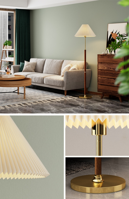 Lunara Shade | Lampada da terra senza tempo in carta di riso stile Japandi