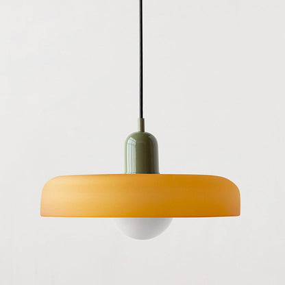 Lunari Halo | Lampada a sospensione in vetro colorato in stile Bauhaus