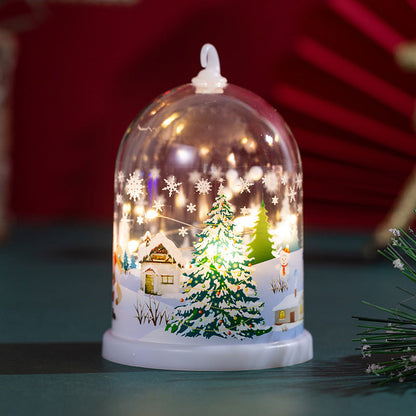 Lumivale | Farol navideño LED con paisaje invernal iluminado bajo una cúpula