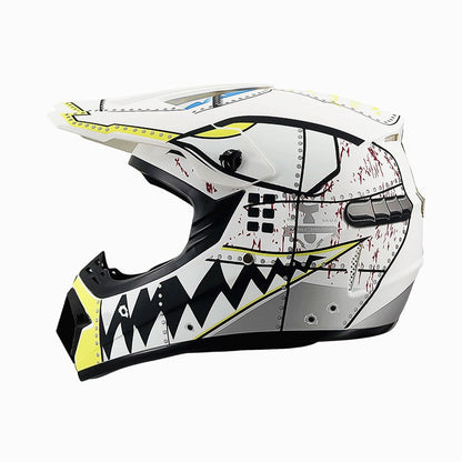 Trakvo | Full-Face Motocross Helmet with Peak and Reinforced Chin Guard