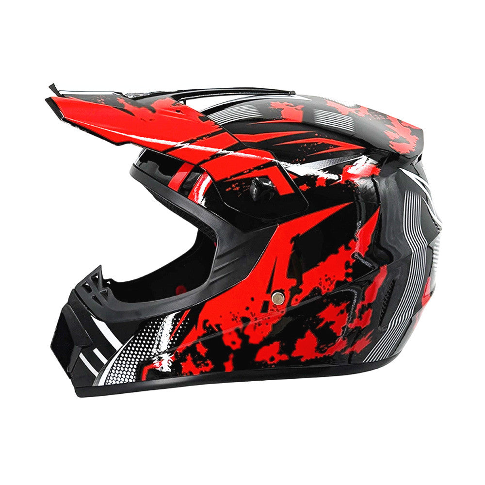 Trakvo | Full-Face Motocross Helmet with Peak and Reinforced Chin Guard