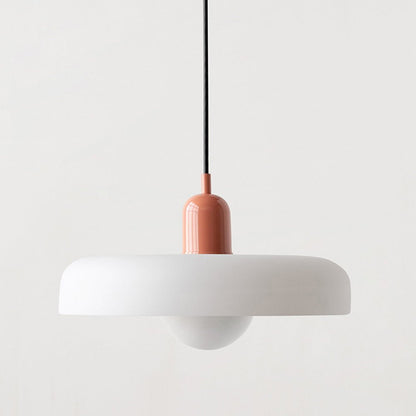 Lunari Halo | Lampada a sospensione in vetro colorato in stile Bauhaus