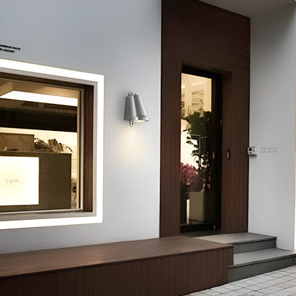 Minimalist LED outdoor wall lamp made of aluminum – weatherproof