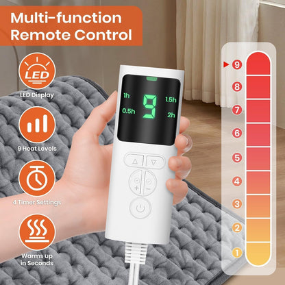 Massavio | Coperta elettrica riscaldante con funzione massaggio, telecomando e spegnimento automatico