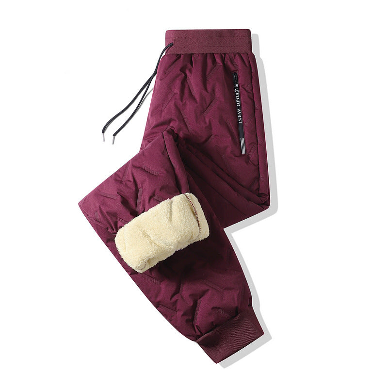 Fleevra | Pantaloni termici con fodera in pile, idrorepellenti, 2 tasche con cerniera