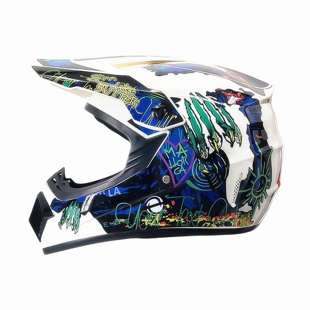 Trakvo | Full-Face Motocross Helmet with Peak and Reinforced Chin Guard