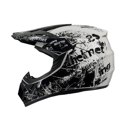 Trakvo | Full-Face Motocross Helmet with Peak and Reinforced Chin Guard