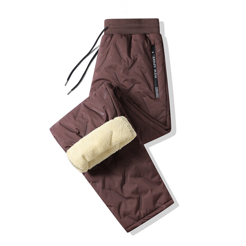 Fleevra | Pantaloni termici con fodera in pile, idrorepellenti, 2 tasche con cerniera