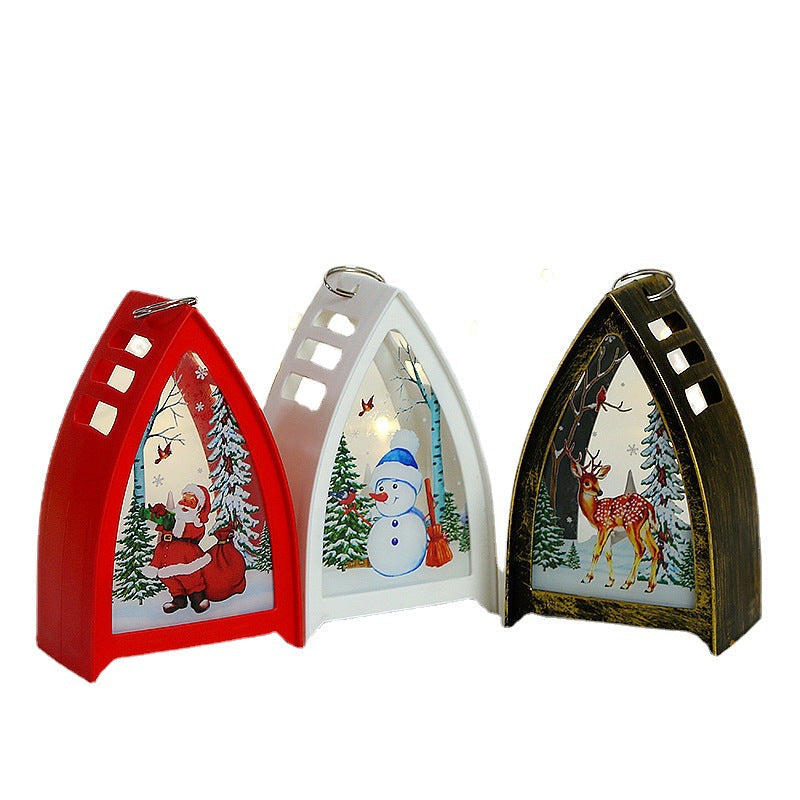 Glimara | Farol decorativo navideño con motivo invernal iluminado