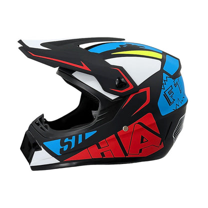 Trakvo | Full-Face Motocross Helmet with Peak and Reinforced Chin Guard