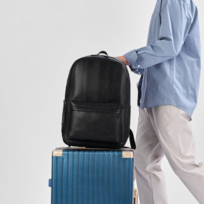 Bureno | Business Rucksack aus Leder mit Laptopfach bis 15 Zoll und Innenfächern