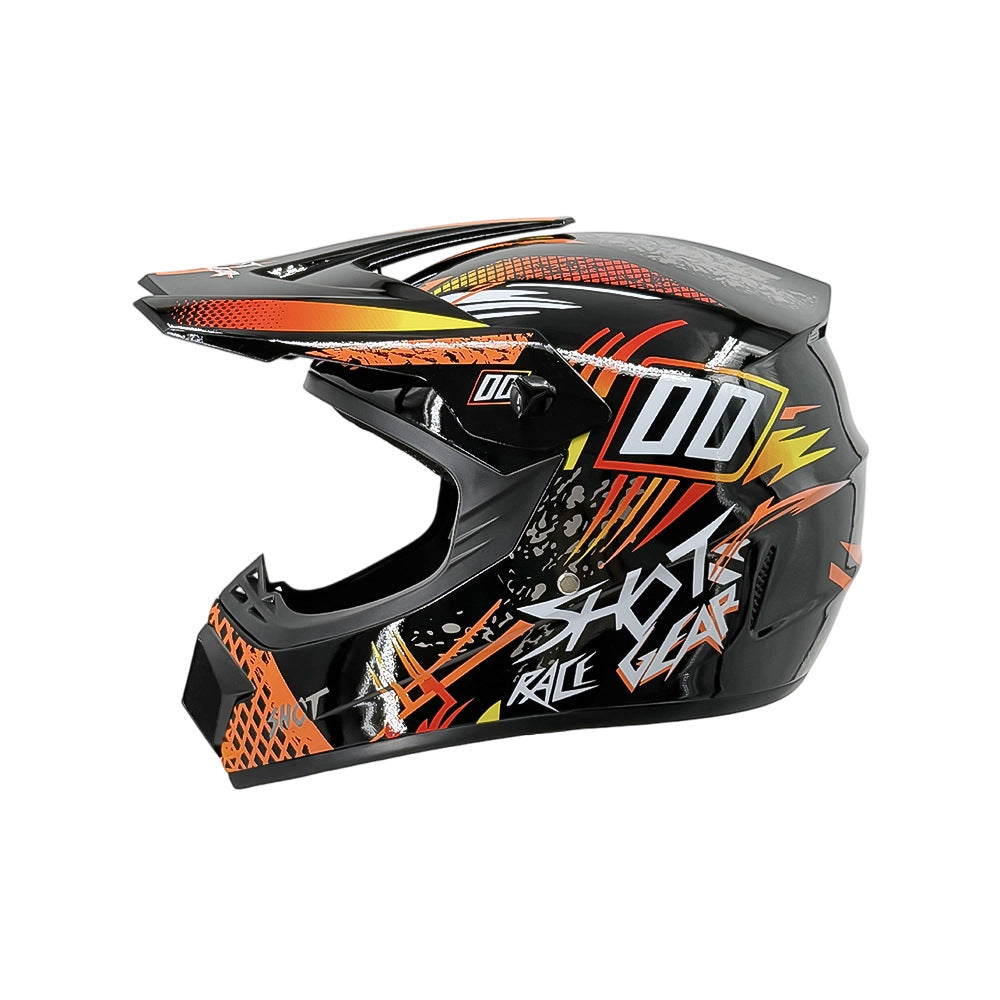 Trakvo | Full-Face Motocross Helmet with Peak and Reinforced Chin Guard