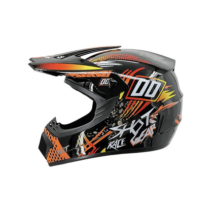 Trakvo | Full-Face Motocross Helmet with Peak and Reinforced Chin Guard