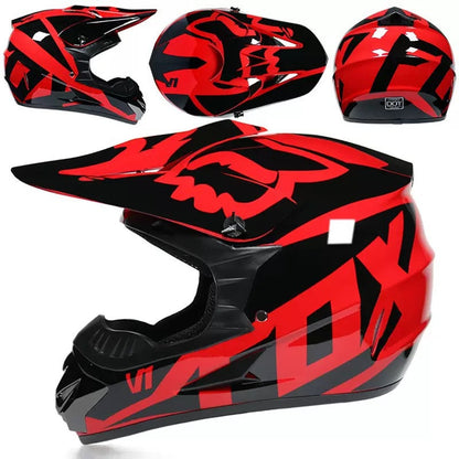 Trakvo | Full-Face Motocross Helmet with Peak and Reinforced Chin Guard