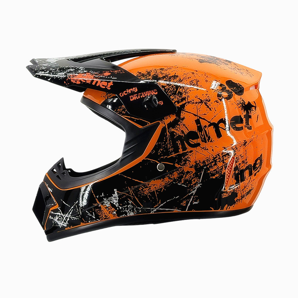 Trakvo | Full-Face Motocross Helmet with Peak and Reinforced Chin Guard