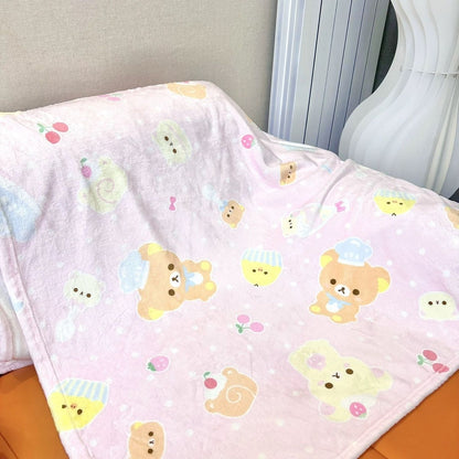 Plushino | Coperta coccolosa in peluche con fantasia a fumetti per divano e cameretta