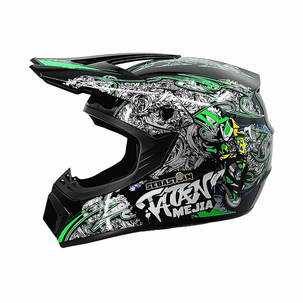 Trakvo | Full-Face Motocross Helmet with Peak and Reinforced Chin Guard