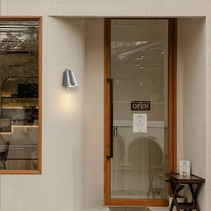 Minimalist LED outdoor wall lamp made of aluminum – weatherproof
