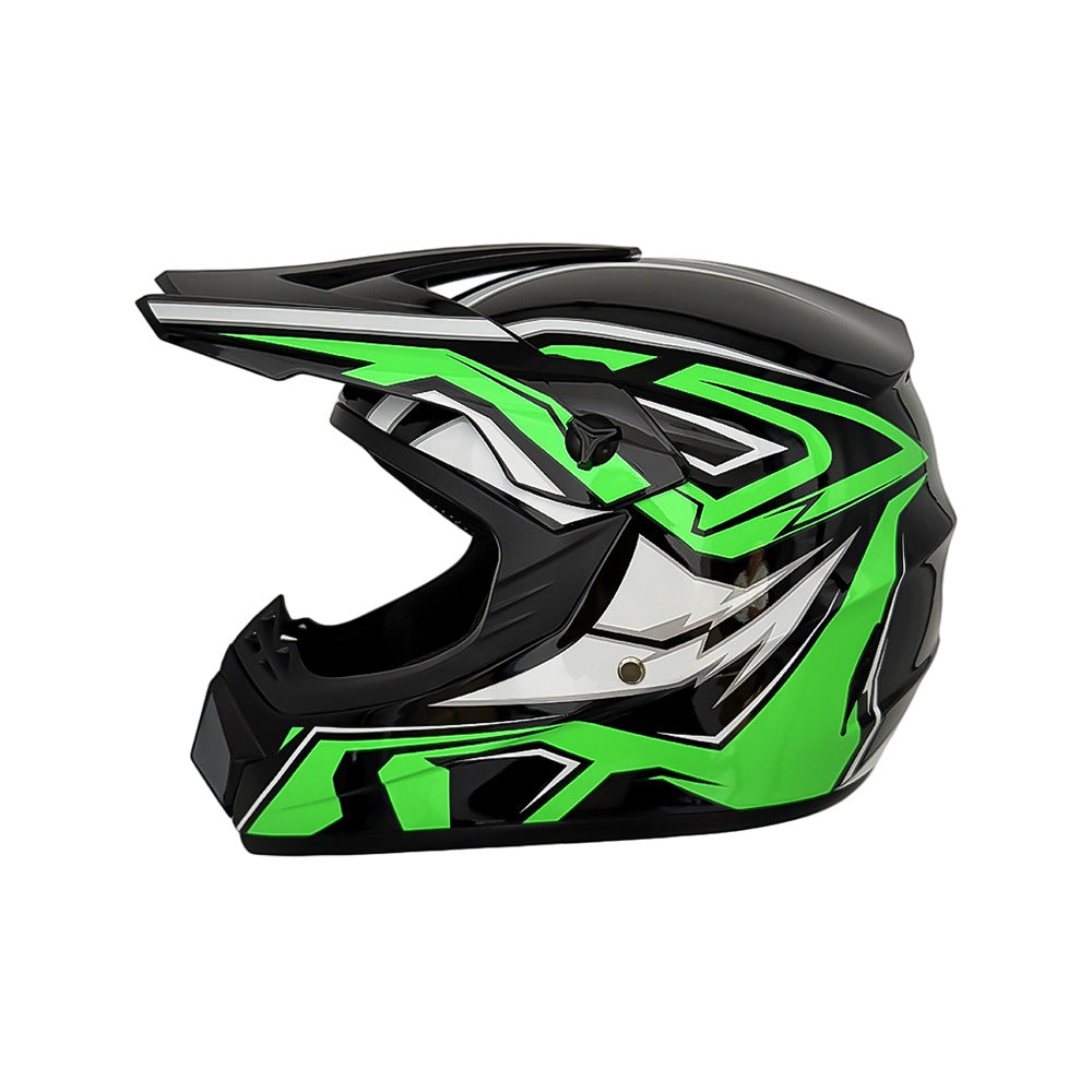 Trakvo | Full-Face Motocross Helmet with Peak and Reinforced Chin Guard