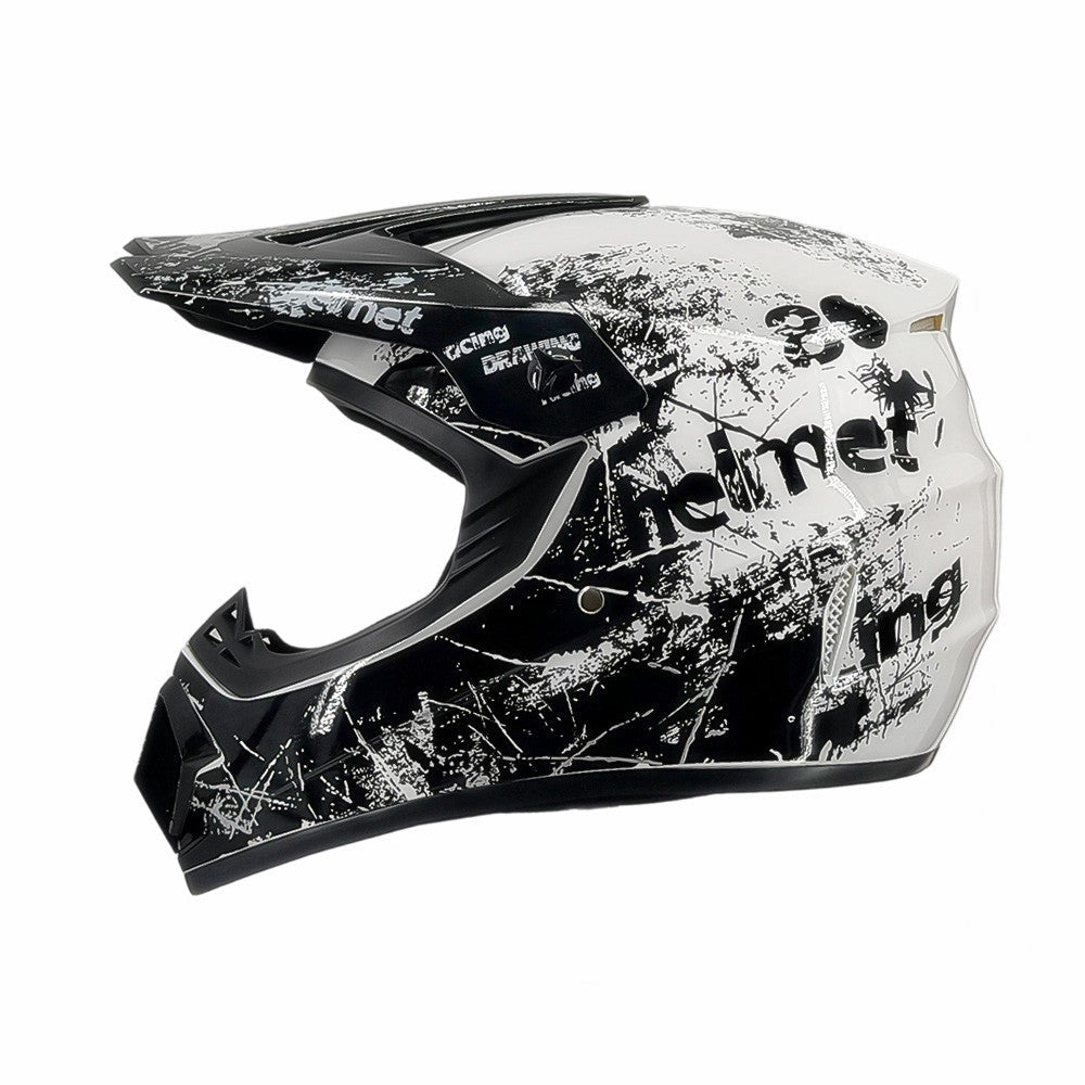 Trakvo | Full-Face Motocross Helmet with Peak and Reinforced Chin Guard