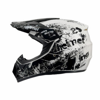 Trakvo | Full-Face Motocross Helmet with Peak and Reinforced Chin Guard