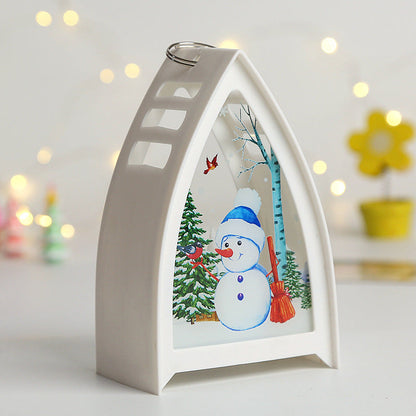 Glimara | Farol decorativo navideño con motivo invernal iluminado