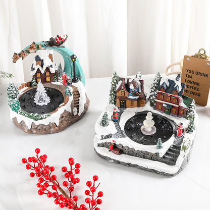 Dorvella | Illuminated Christmas village made of resin with LED winter scene