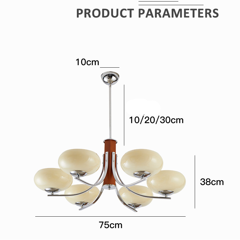 Lunaro | Lampada a sospensione Bauhaus con 3/5 paralumi in vetro opalino