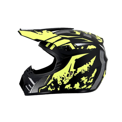 Trakvo | Full-Face Motocross Helmet with Peak and Reinforced Chin Guard