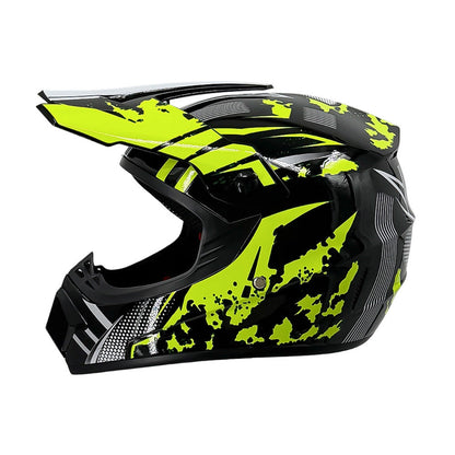 Trakvo | Full-Face Motocross Helmet with Peak and Reinforced Chin Guard